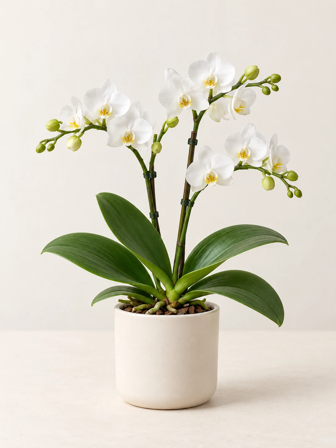 Illustrative white Phalaenopsis flower colour image